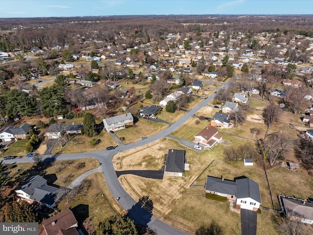 drone / aerial view with a residential view