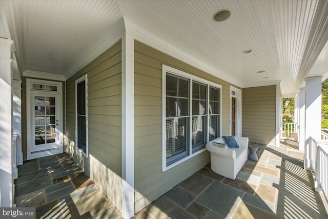 exterior space featuring a porch