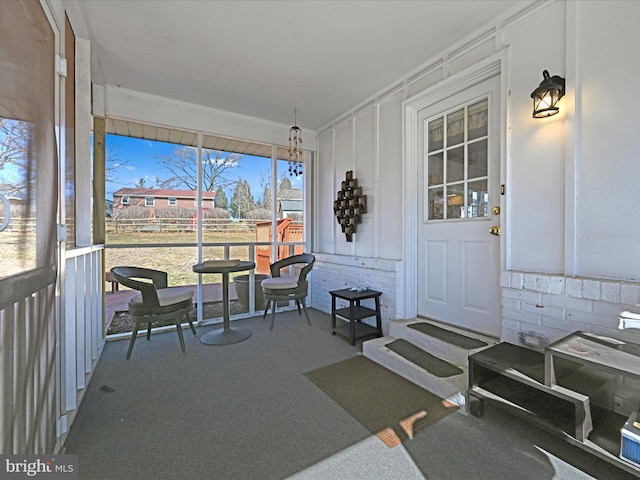 view of sunroom / solarium