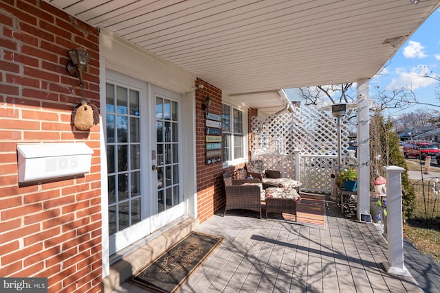 view of patio with french doors