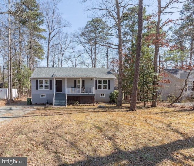 view of front of house with a porch