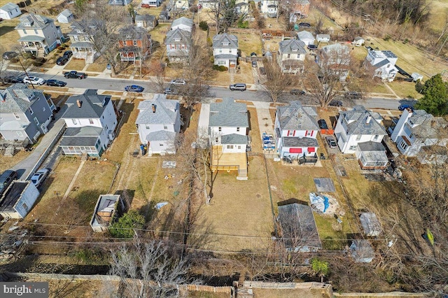 birds eye view of property featuring a residential view