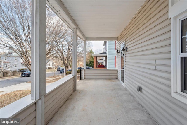 view of patio featuring covered porch