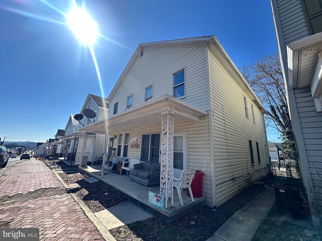 exterior space with covered porch