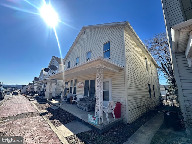 exterior space with covered porch