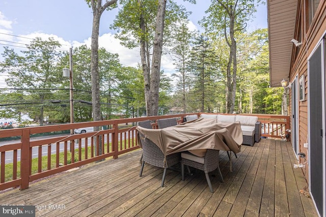 view of wooden deck