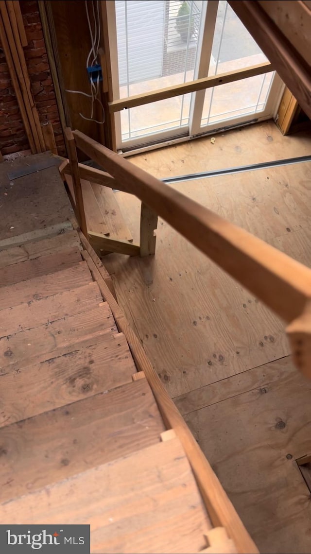 view of unfinished attic