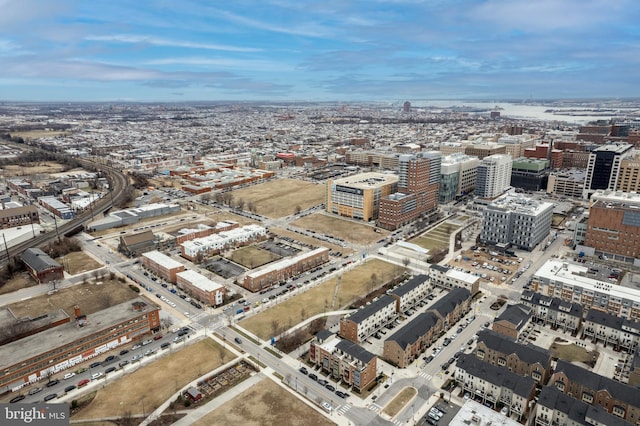 bird's eye view featuring a view of city