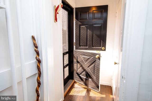 interior space with wood finished floors