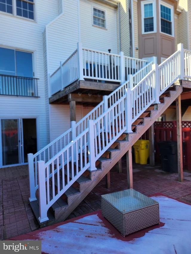 exterior space featuring stairs