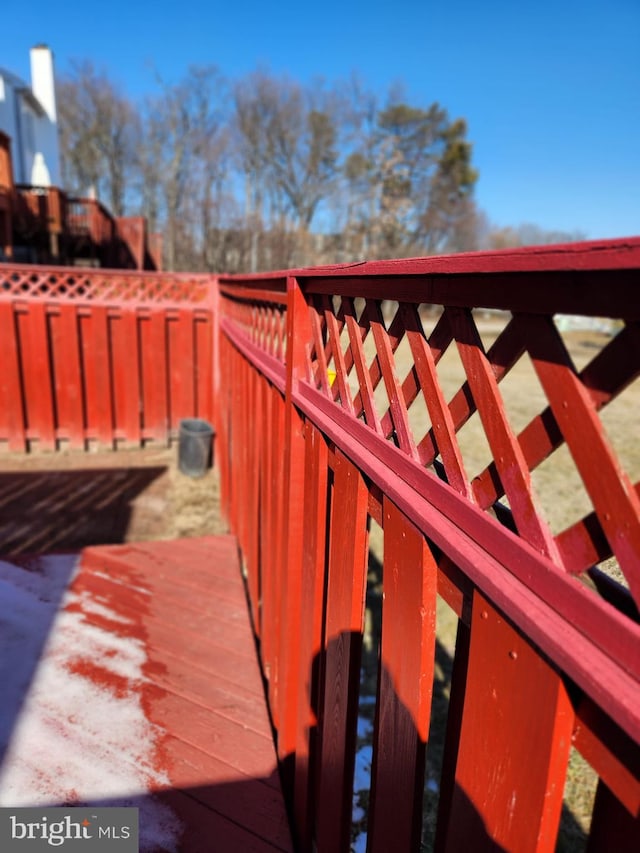 view of wooden deck