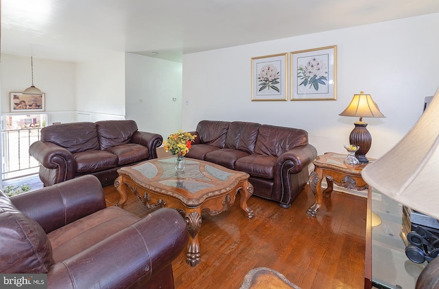 living room featuring wood finished floors