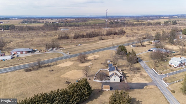 bird's eye view featuring a rural view