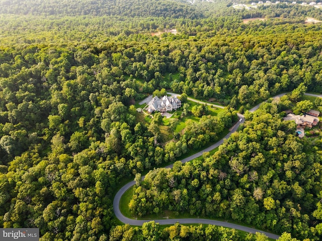 aerial view with a view of trees