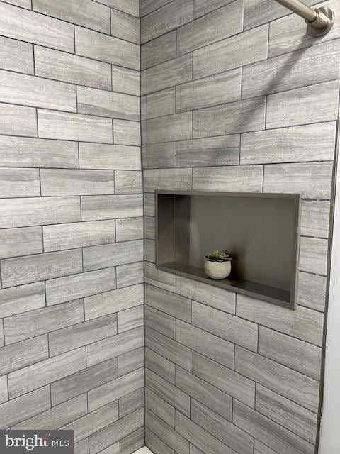 details with tiled shower