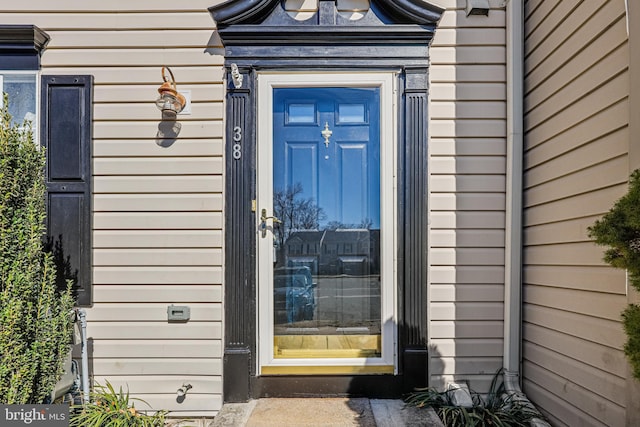 view of doorway to property