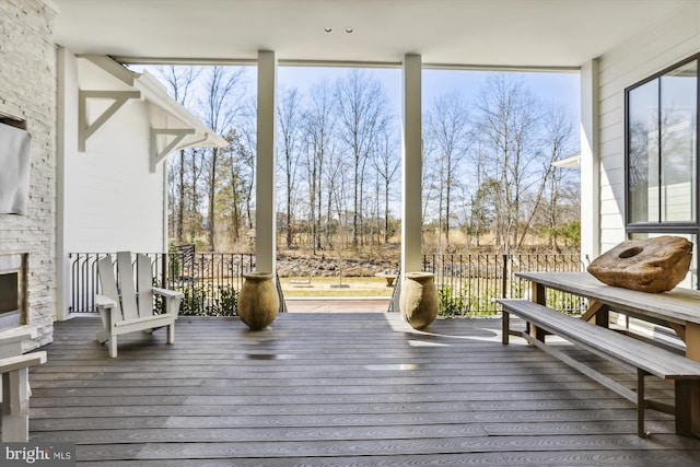 view of wooden terrace