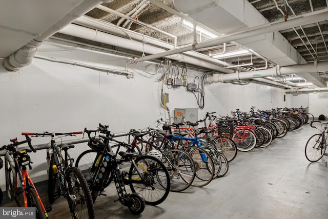 garage featuring bike storage