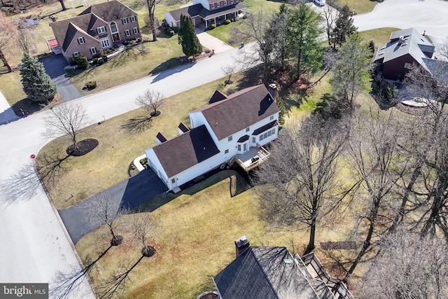 drone / aerial view featuring a residential view