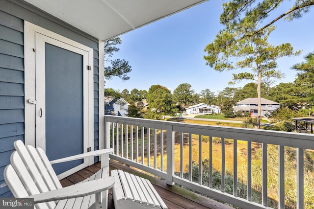 balcony with a residential view
