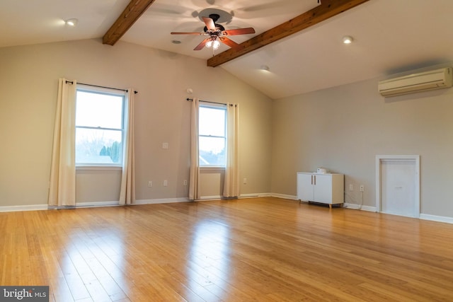 365 Heritage Way, Tuckerton, NJ 08087 - unfurnished room featuring light wood-style floors, plenty of natural light, and a wall mounted air conditioner