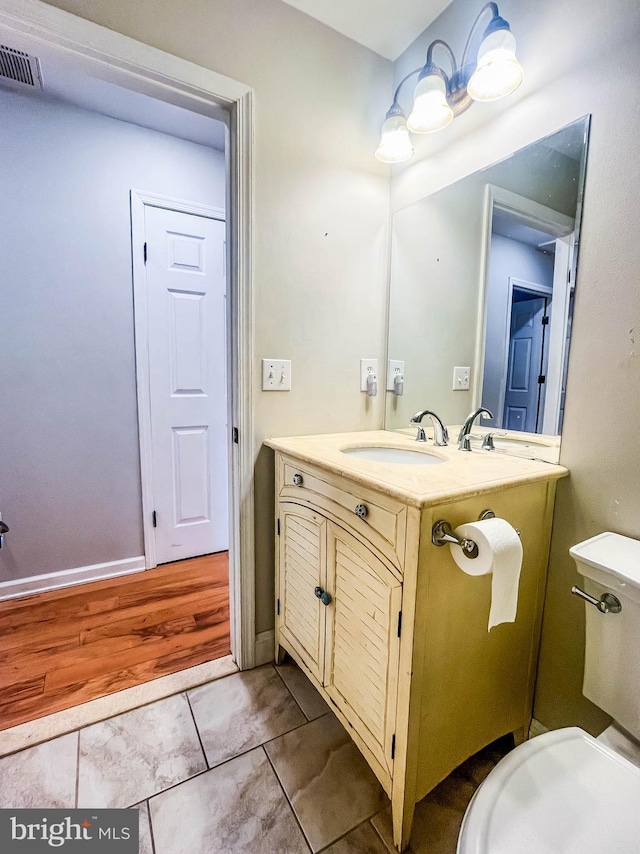 365 Heritage Way, Tuckerton, NJ 08087 - bathroom featuring toilet, vanity, visible vents, and baseboards