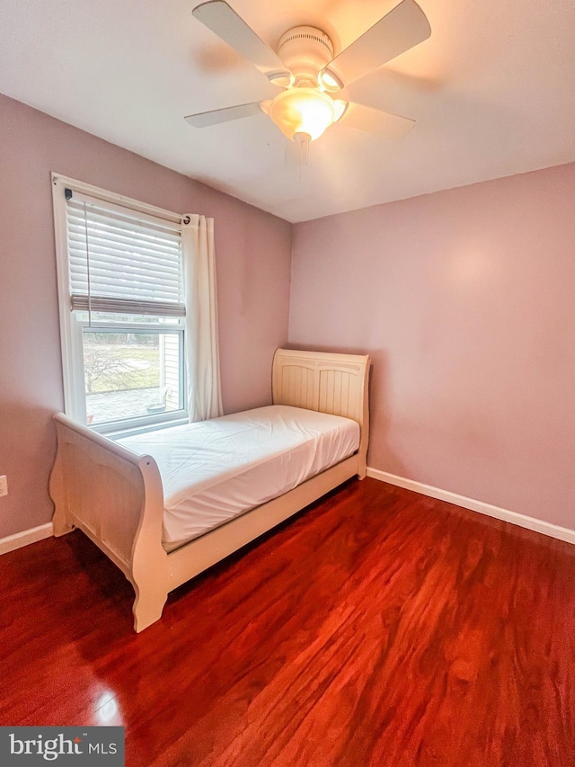 365 Heritage Way, Tuckerton, NJ 08087 - unfurnished bedroom featuring ceiling fan, baseboards, and wood finished floors
