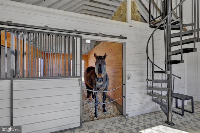 view of horse barn