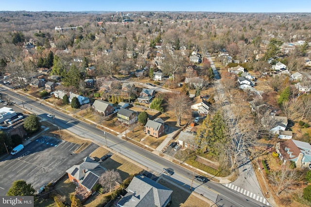 bird's eye view with a residential view