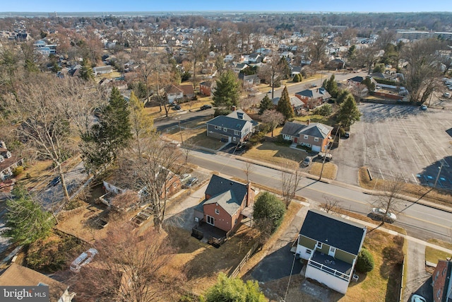 aerial view featuring a residential view