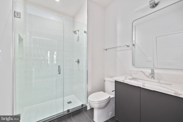 4810 3rd St N, Arlington, VA 22203 - full bath with a stall shower, vanity, and tile patterned floors