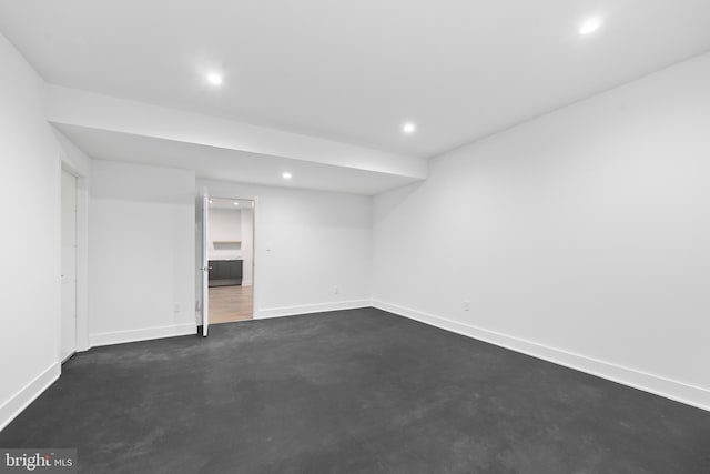 4810 3rd St N, Arlington, VA 22203 - finished basement featuring recessed lighting and baseboards