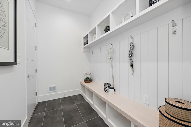 4810 3rd St N, Arlington, VA 22203 - mudroom with dark tile patterned flooring and baseboards