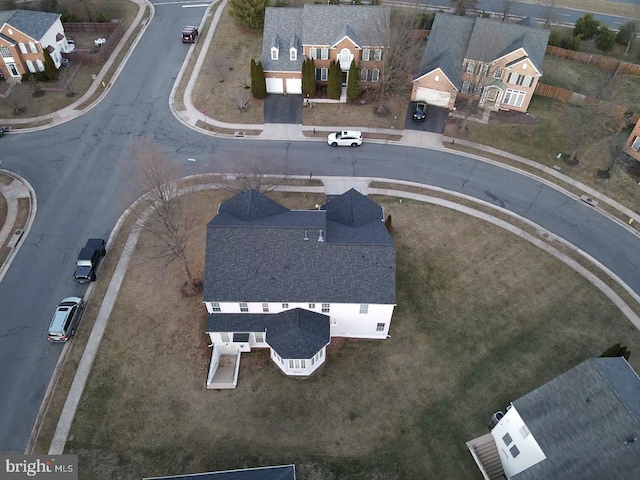 bird's eye view featuring a residential view