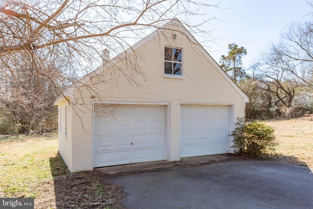 garage with a garage