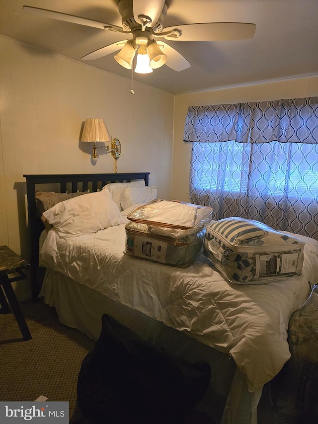 bedroom with ceiling fan