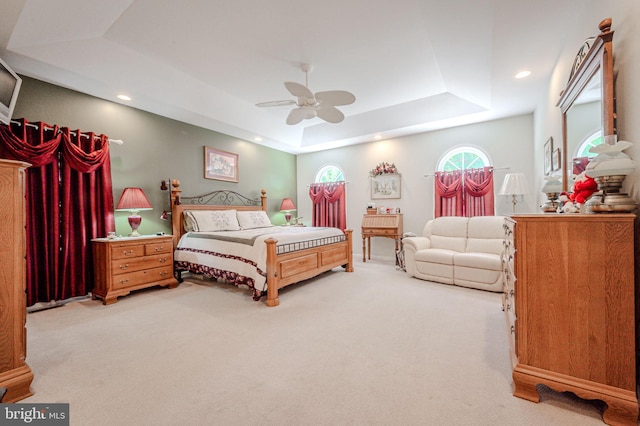 17024 Turtle Hl, Milford, DE 19963 - bedroom with a raised ceiling, recessed lighting, and carpet floors