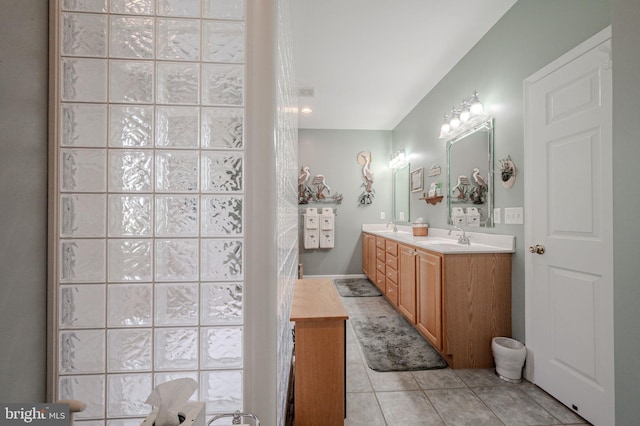 17024 Turtle Hl, Milford, DE 19963 - full bath featuring a sink, tile patterned floors, and double vanity