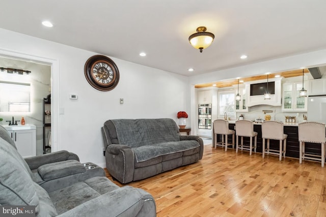 3524 Blenheim Rd, Phoenix, MD 21131 - living area with recessed lighting and light wood-style floors