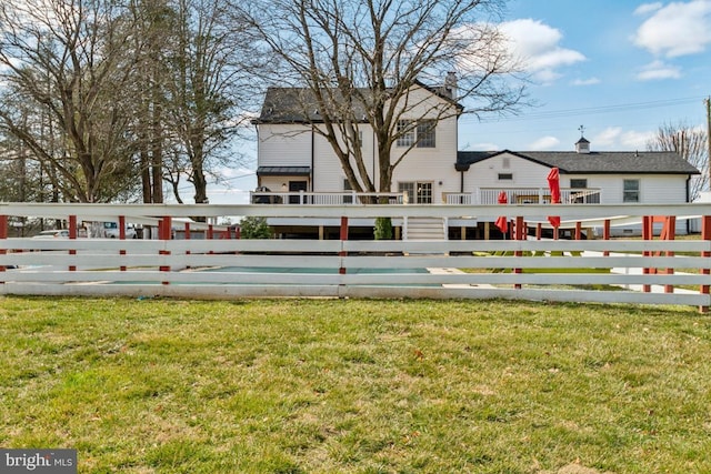 3524 Blenheim Rd, Phoenix, MD 21131 - view of pool featuring a yard, a deck, and fence