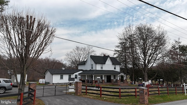 3524 Blenheim Rd, Phoenix, MD 21131 - view of front of property with a fenced front yard and a shingled roof