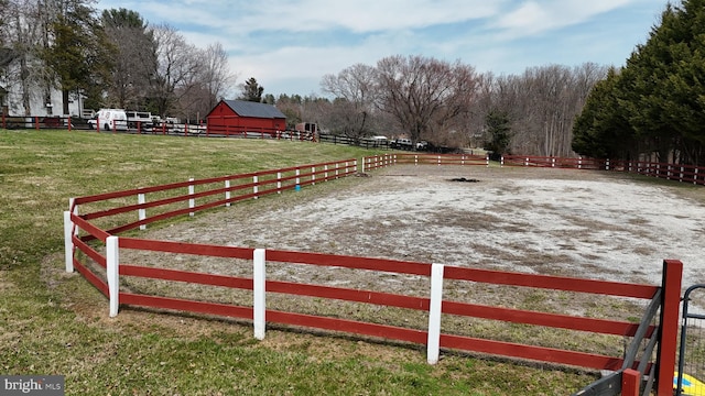 3524 Blenheim Rd, Phoenix, MD 21131 - view of yard featuring an enclosed area, a rural view, and fence