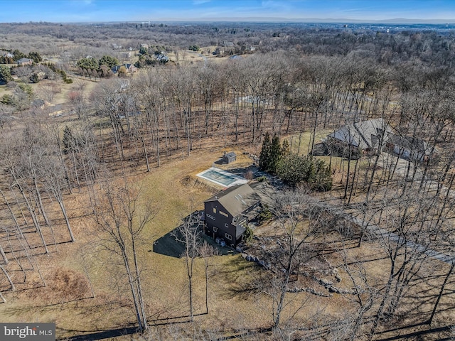 drone / aerial view featuring a rural view