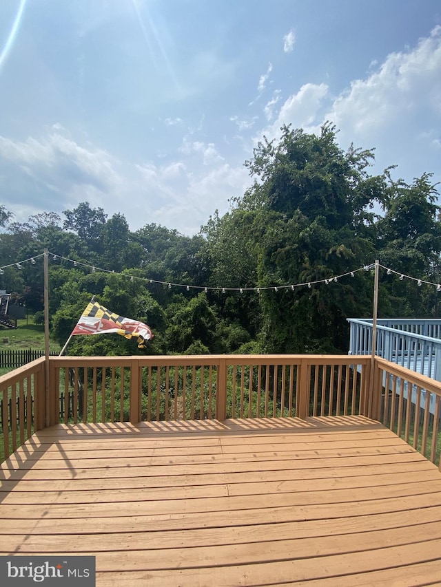 view of wooden deck