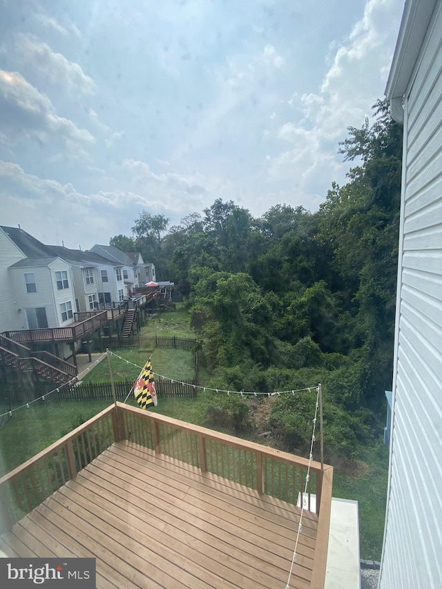 deck with fence