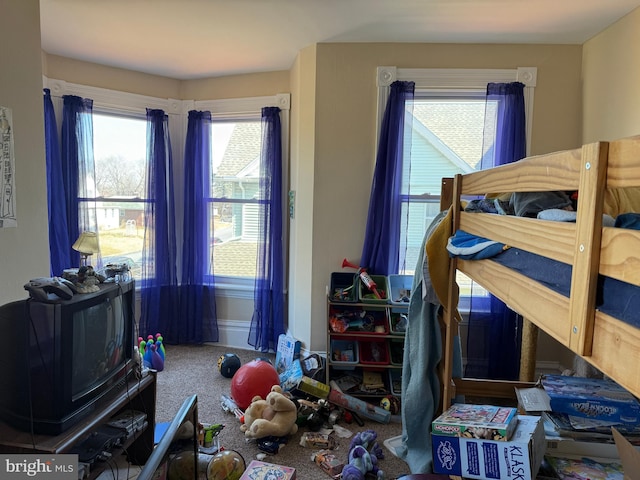 view of carpeted bedroom