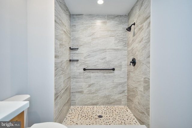103 Matte Ln, Havre De Grace, MD 21078 - full bath with a tile shower, recessed lighting, toilet, and vanity