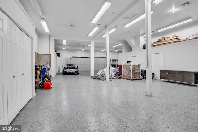 garage featuring visible vents