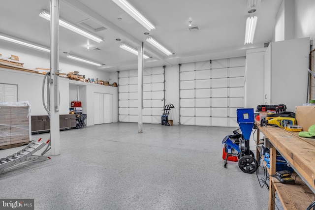 garage featuring visible vents