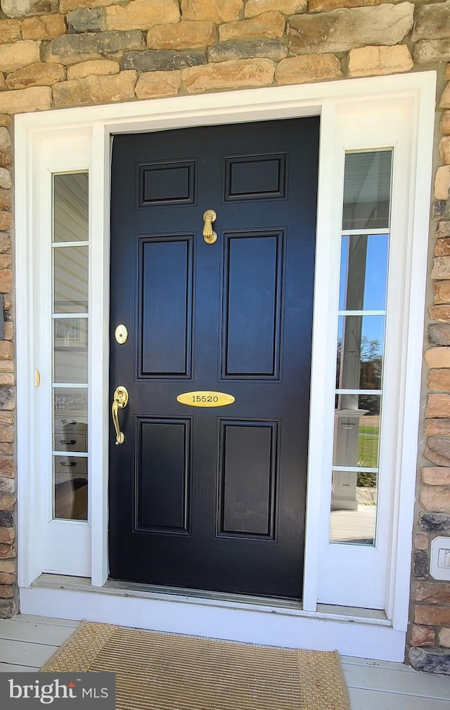 view of doorway to property